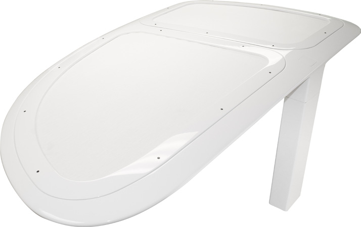 White custom carbon fibre bimini structure manufactured by C-Quip
