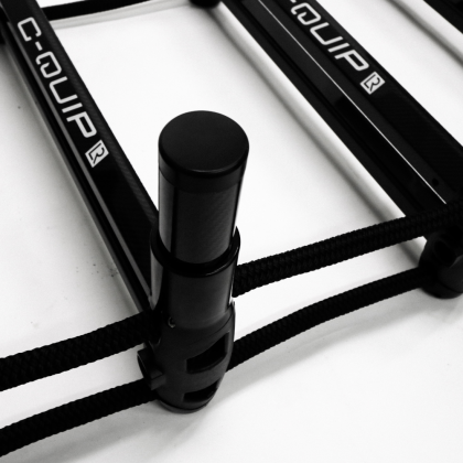 Detail of an offset strut fitting on a C-Quip pilot ladder