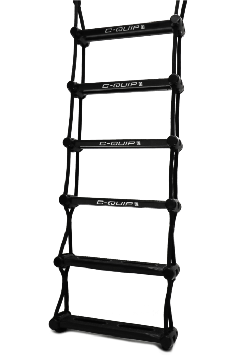 C-Quip carbon fibre pilot ladder with horizontal spreader steps