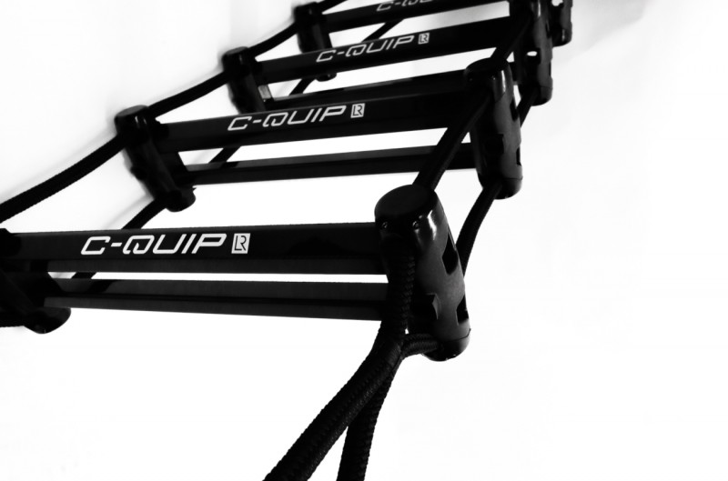 Horizontal spreader steps on a C-Quip carbon fibre pilot ladder